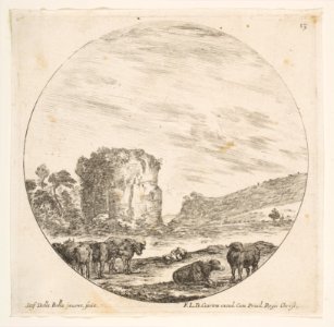 Ruins of a Temple in a Roman Landscape MET DP817985