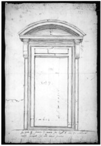 San Lorenzo, north portal, elevation (recto) San Lorenzo, north portal, cornice, profile (verso) MET sf49 92 40r-MM37894