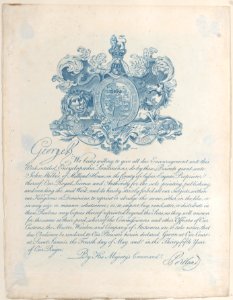 Royal Lisence and Copyright for Encyclopaedia Londinesis Met DP884965