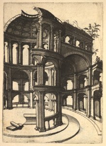 Ruin of a round Temple -Templum Idor Egito-, from the series 'Ruinarum variarum fabricarum delineationes pictoribus caeterisque id genus artificibus multum utiles' MET DP823055