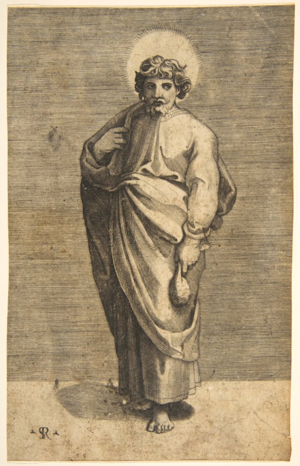 Saint Matthew holding a pouch MET DP818633