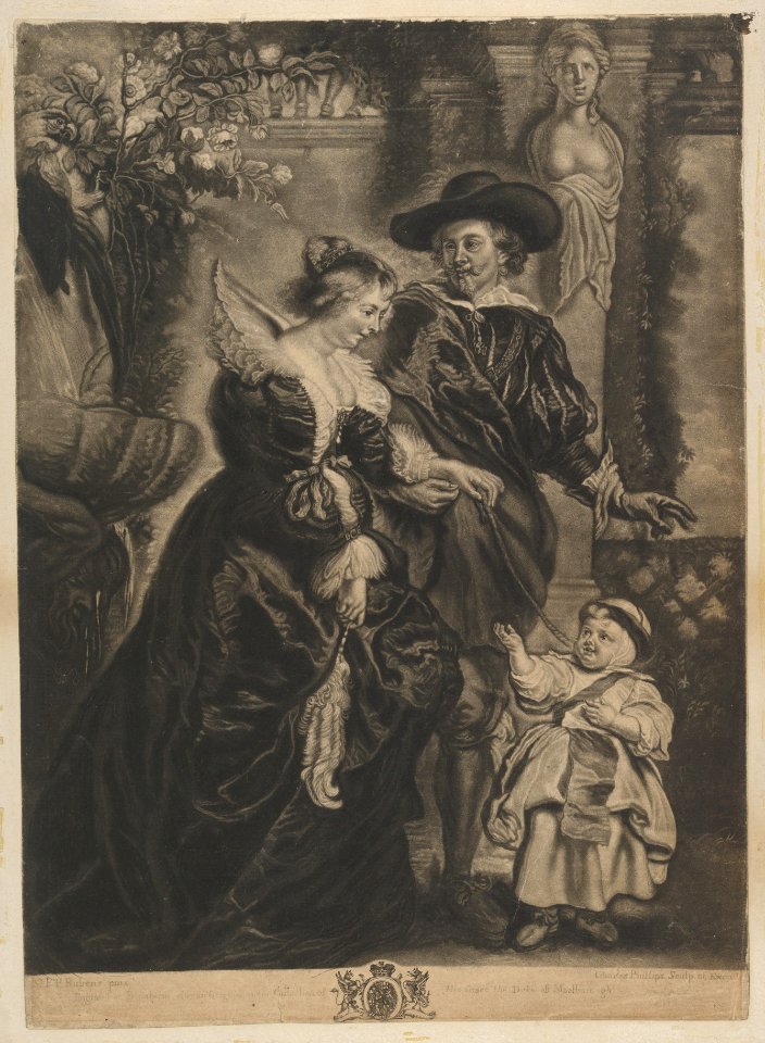 Rubens, his wife, Helena Fourment, and their child MET DP841034