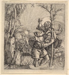 Saint Christopher Carrying the Christ Child MET DP833058