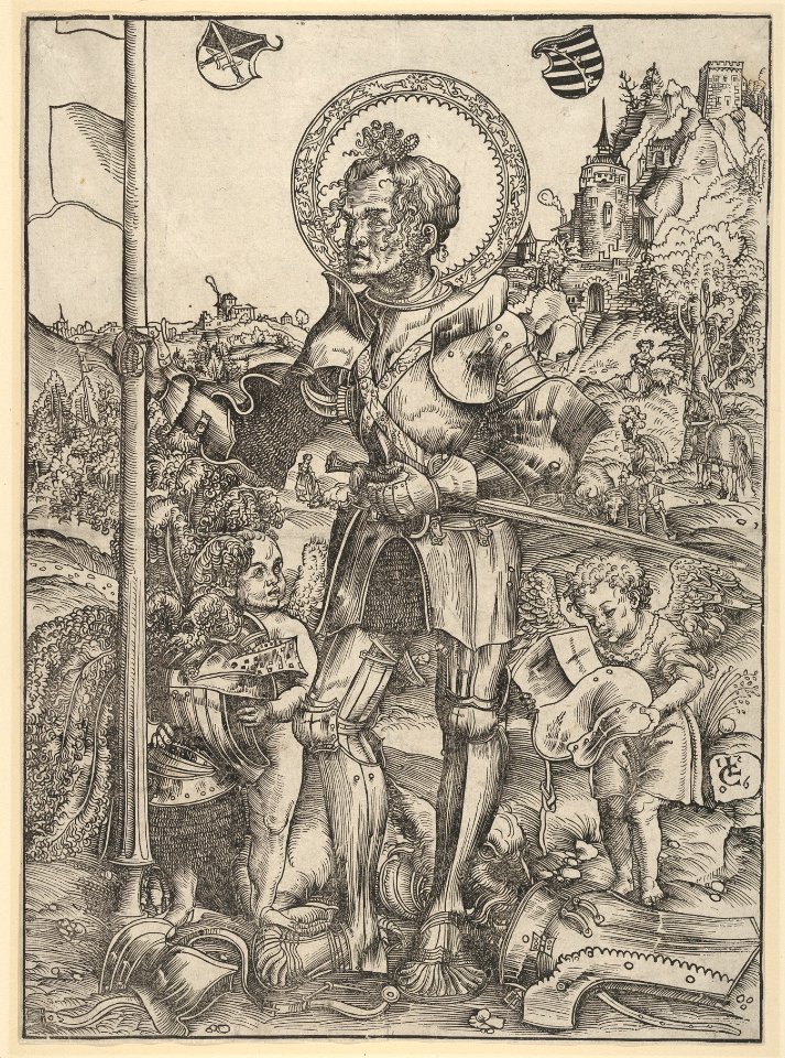 Saint George Standing with Two Angels MET DP832138