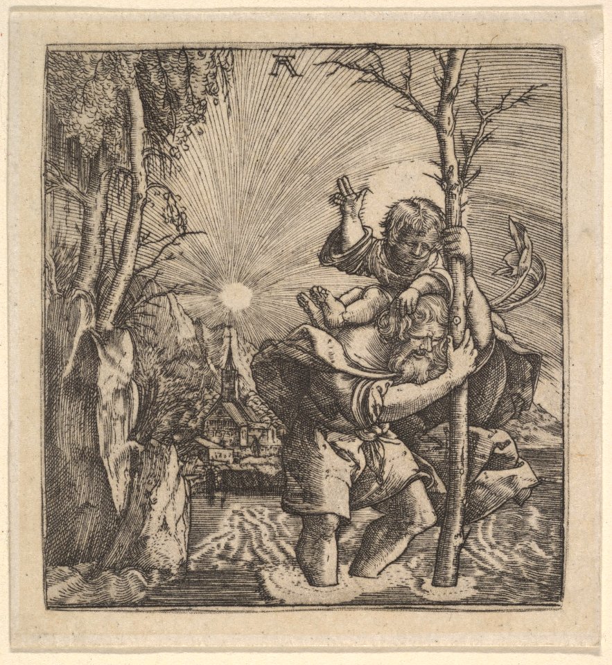 Saint Christopher Carrying the Christ Child MET DP833057