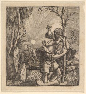 Saint Christopher Carrying the Christ Child MET DP833057