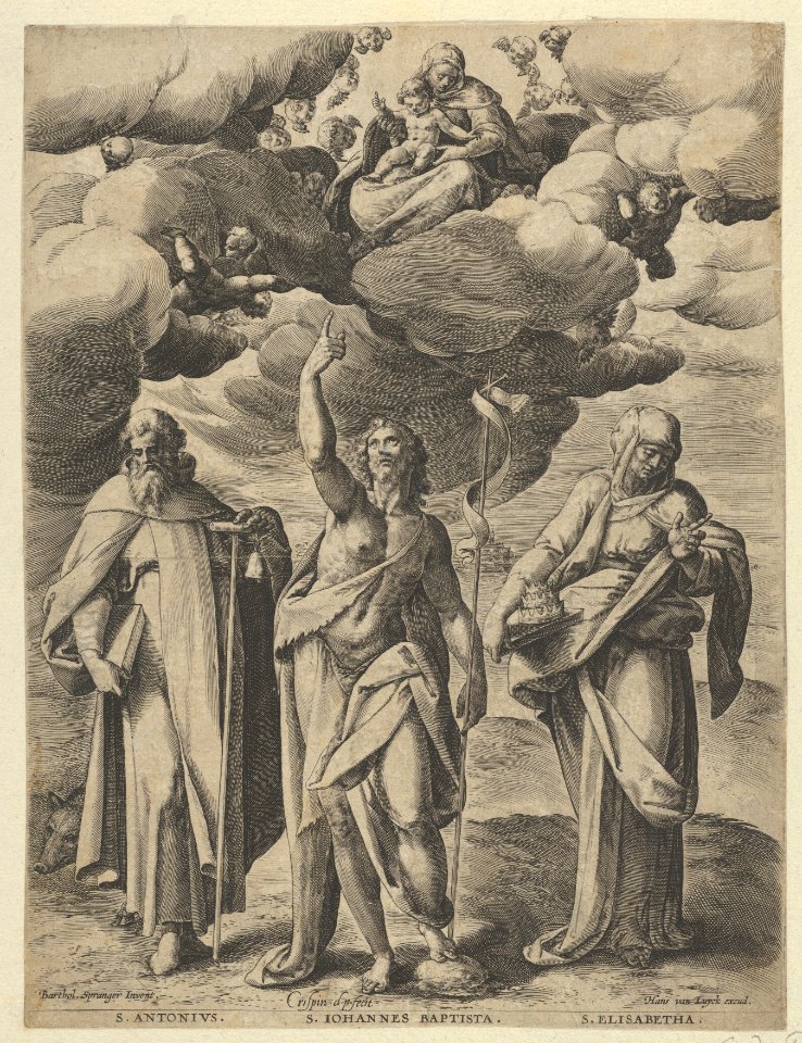 Saint Anthony, Saint John the Baptist, and Saint Elizabeth MET DP836853