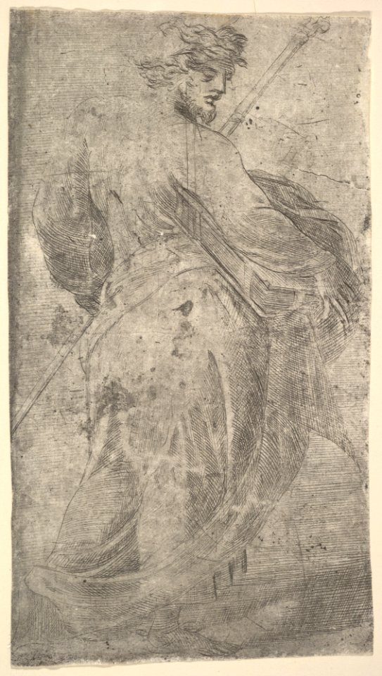 Saint James Major, a staff in his left hand, book in his right, from 'Christ and the Apostles' MET DP825150