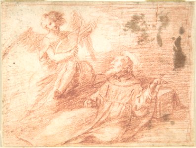 Saint Francis and an Angel with a Viola da Braccio (The Ecstasy of Saint Francis) MET DP800531