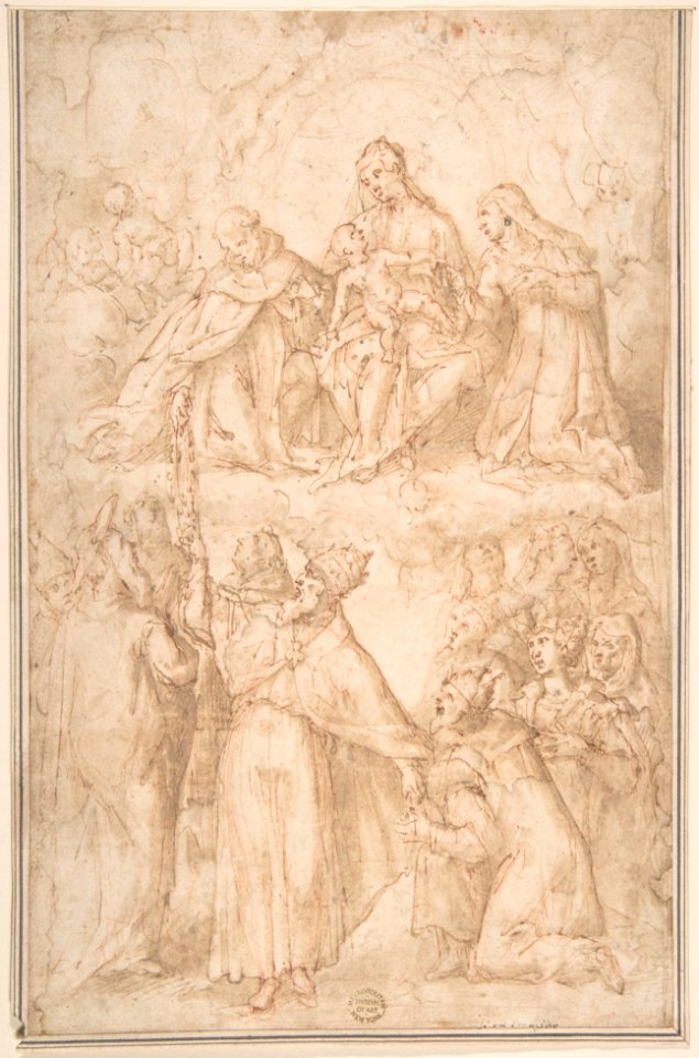 Saint Dominic Giving the Rosary to Pope Pius V MET DP801799