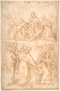 Saint Dominic Giving the Rosary to Pope Pius V MET DP801799