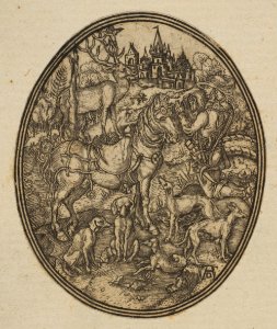 Saint Eustace (reduced reverse copy in oval) MET DP815438