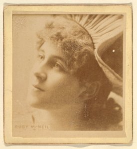 Ruby McNeil, from the Actresses series (N246), Type 2, issued by Kinney Brothers to promote Sporting Extra Cigarettes MET DP860074