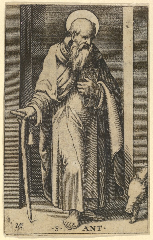 Saint Anthony, a staff in his right hand, from the series 'Piccoli Santi' (Small Saints) MET DP853498