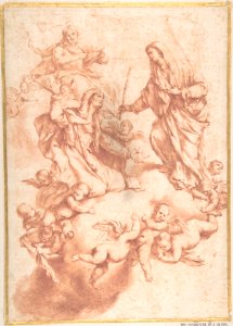 Saint Anne Received in Heaven by Christ and the Virgin MET DP802408