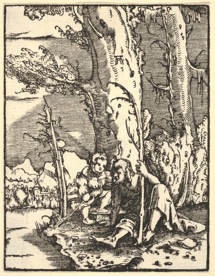 Saint Christopher Seated with the Infant Christ MET DP833037
