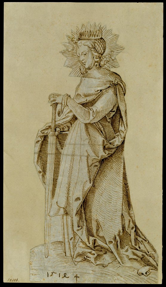Saint Catherine Leaning on a Sword MET DT4956