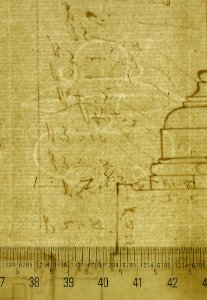San Lorenzo, New Sacristy, plan (recto) San Lorenzo, New Sacristy, details, elevation and section (verso) MET sf49 92 39-watermark