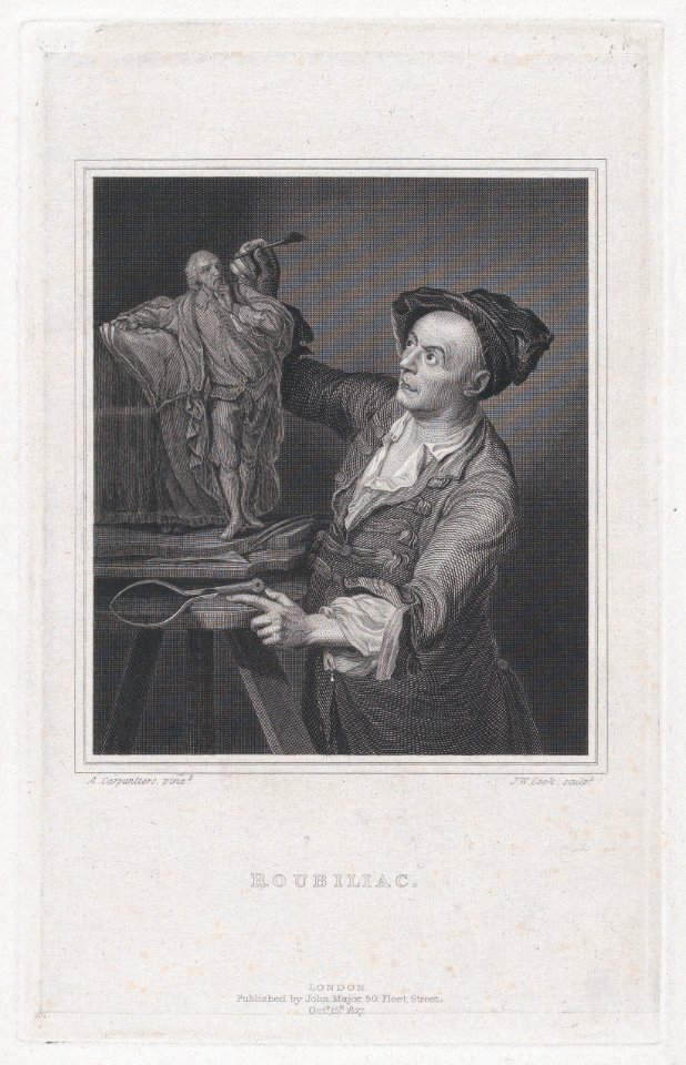 Roubiliac with the Model for Garrick's Shakespeare (Walpole's "Anecdotes of Painting in England," vol. 4) MET DP874019