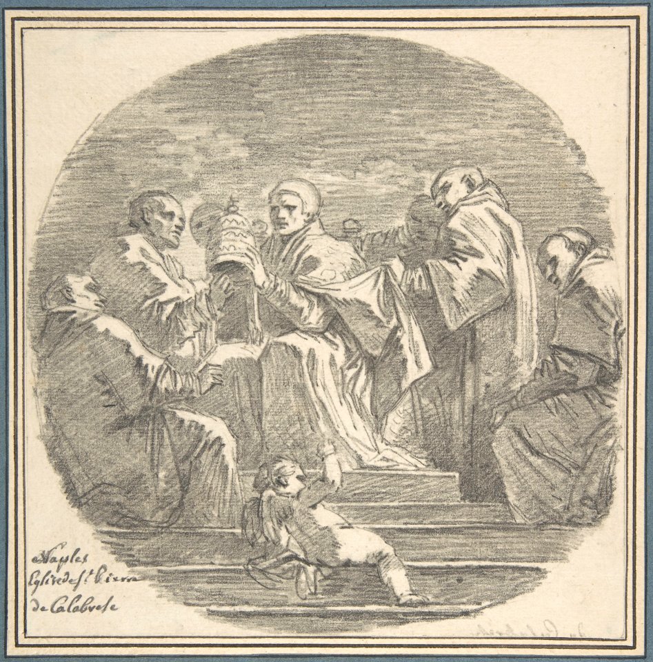 Saint Celestine V Renouncing the Papacy, after Mattia Preti MET DP806406