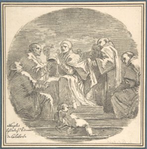 Saint Celestine V Renouncing the Papacy, after Mattia Preti MET DP806406