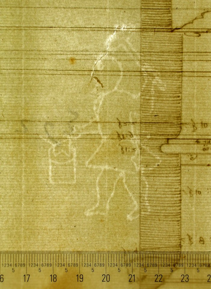 San Lorenzo, Library, Ricetto, entablature, elevation profile (recto) San Lorenzo, Library, Ricetto, column, elevation (verso) MET sf49 92 30-watermark