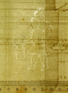 San Lorenzo, Library, Ricetto, entablature, elevation profile (recto) San Lorenzo, Library, Ricetto, column, elevation (verso) MET sf49 92 30-watermark