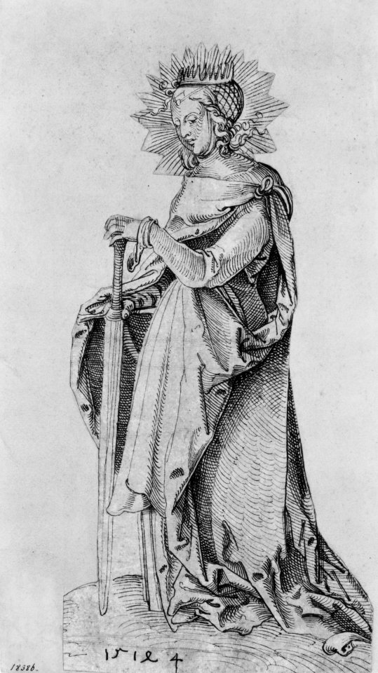 Saint Catherine Leaning on a Sword MET 270277