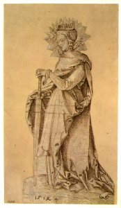 Saint Catherine Leaning on a Sword MET DR316