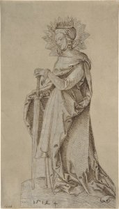 Saint Catherine Leaning on a Sword MET DP802888