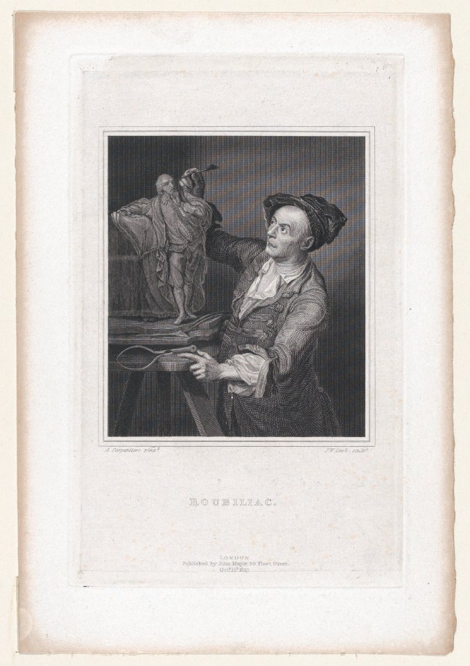 Roubiliac with the Model for Garrick's Shakespeare (Walpole's "Anecdotes of Painting in England," vol. 4) MET DP873984