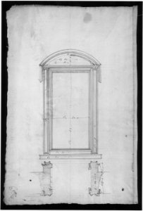 San Lorenzo, Library, Ricetto, portal to Ricetto, elevation; plan (recto) San Lorenzo, Library, Ricetto, portal from cloister, details (verso) MET sf49 92 37r-MM37892
