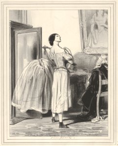 Rien n'est si joli que la fable, si triste que la vérité!, plate 30 from the suite Les Lorettes, published in Le Charivari, October 21, 1842 MET DP835617