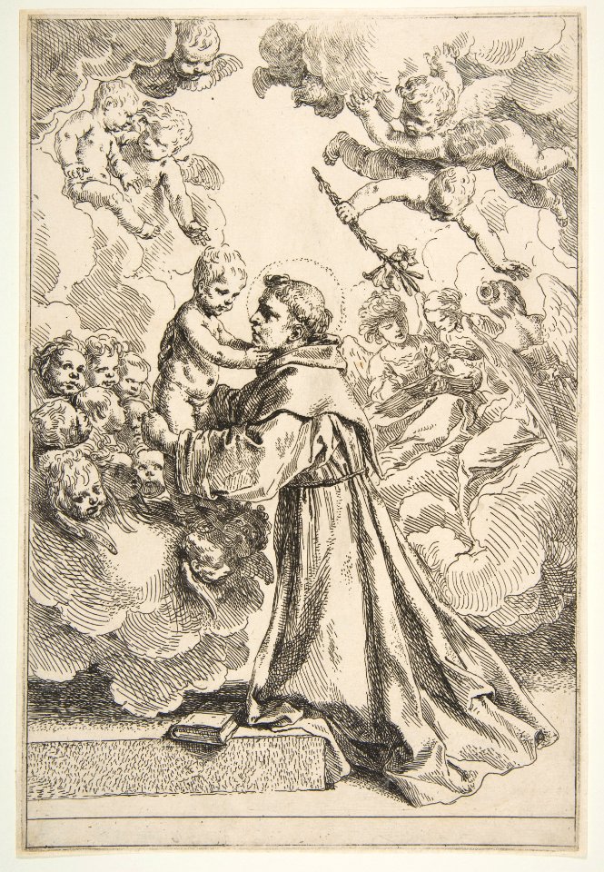 Saint Anthony of Padua adoring the Christ Child in Glory MET DP815122