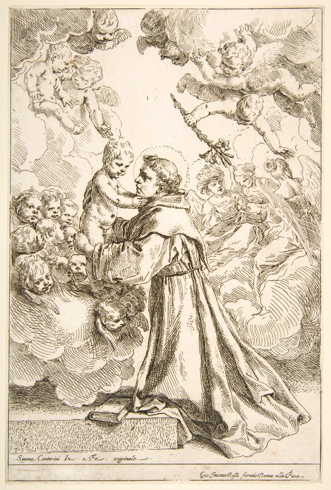 Saint Anthony of Padua adoring the Christ Child in Glory MET DP815139