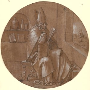 Saint Ambrose Seated in an Interior MET DP834494