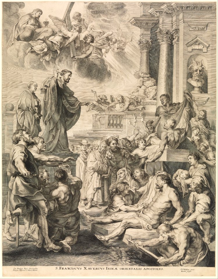 Reproductive Print of the Miracles of St. Francis Xavier Altarpiece MET DP280990