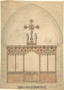 Rood and screen for Panfield church MET DP805685