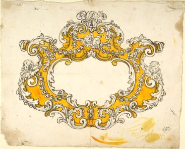 Rococo Cartouche with Cherubs MET DP803038