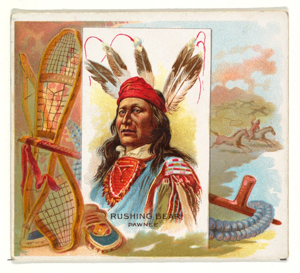 Rushing Bear, Pawnee, from the American Indian Chiefs series (N36) for Allen & Ginter Cigarettes MET DP838944