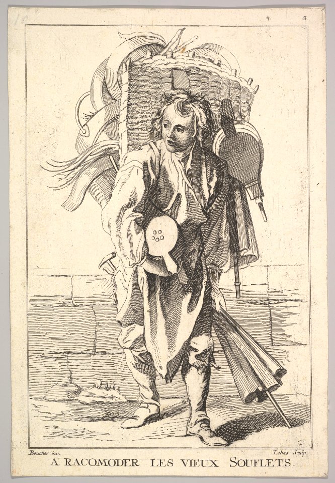 Reverse copy of A Racomoder les Vieux Souflets (Mend the Old Bellows), from Le Cris de Paris (The Cries of Paris), plate 3 MET DP826673