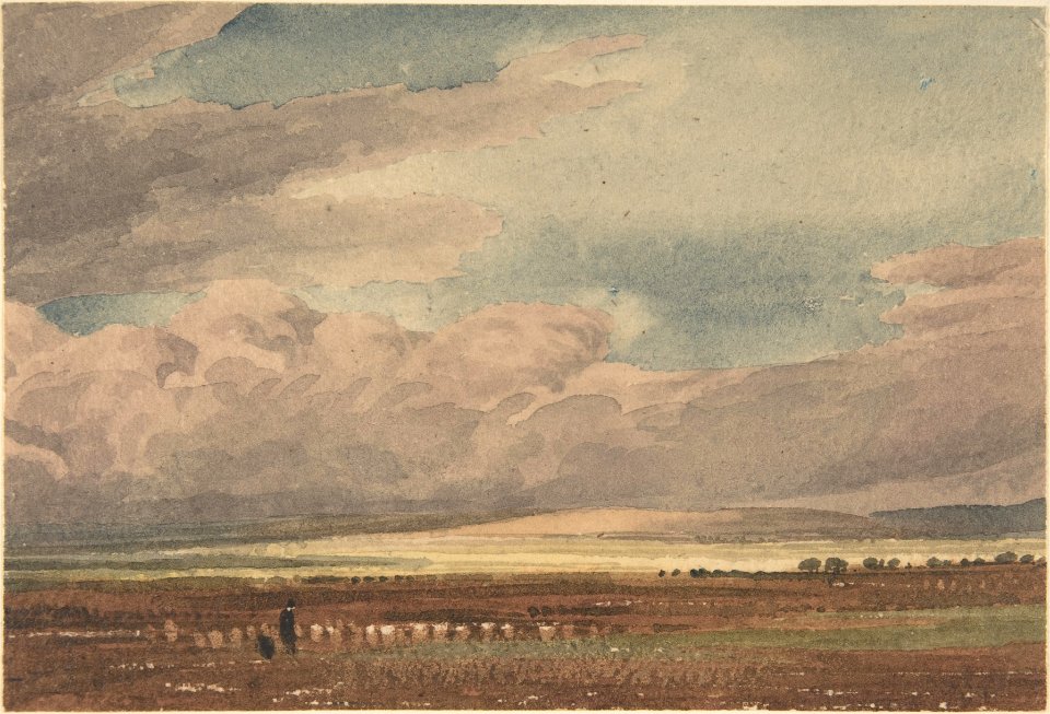 Salisbury Plain with Old Sarum in the Distance, Wiltshire MET DP805106