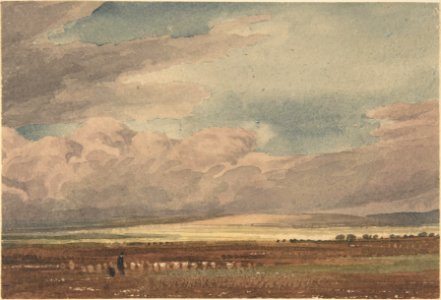Salisbury Plain with Old Sarum in the Distance, Wiltshire MET DP805106