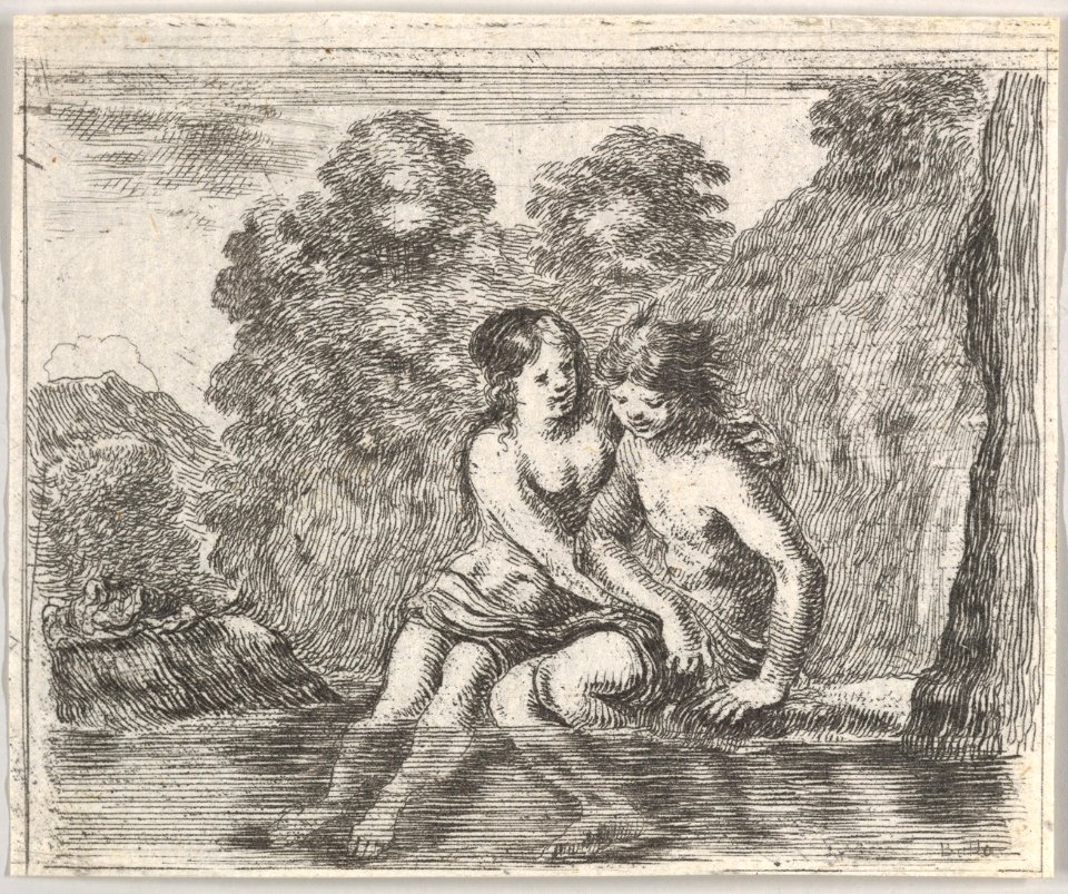 Salmacis and Hermaphrodite, from 'Game of Mythology' (Jeu de la ...