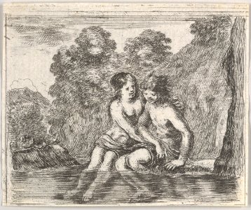 Salmacis and Hermaphrodite, from 'Game of Mythology' (Jeu de la Mythologie) MET DP831084
