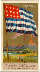 Salvador, from Flags of All Nations, Series 2 (N10) for Allen & Ginter Cigarettes Brands MET DP841391