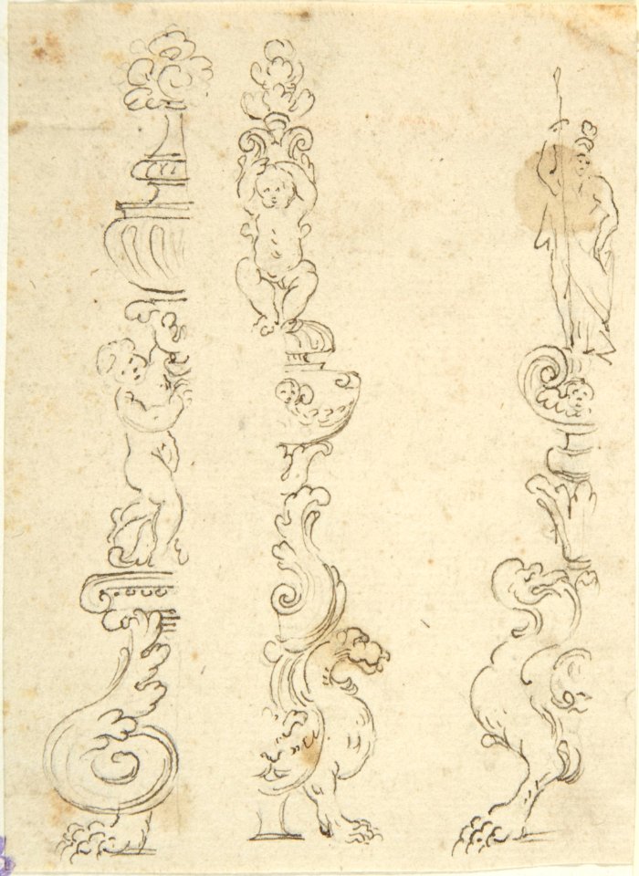 Right and Left Halves of Three Candelabras MET DP801982