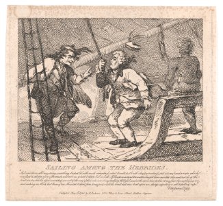Sailing Among the Hebrides, the Journalist Holding a Rope's End (Picturesque Beauties of Boswell, Part the Second) MET DP871872