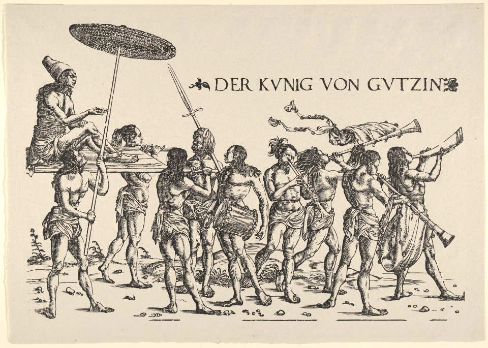 Right Side of King Cochin, from Set of Exotic Races, in Holzschnitte alter Meister gedruckt von den Originalstöcken der Sammlung Derschau im besitz des Staatlichen Kupferstich-kabinetts zu Berlin MET DP834166