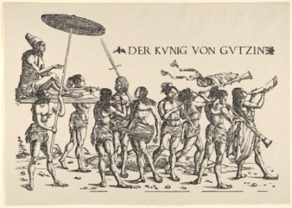 Right Side of King Cochin, from Set of Exotic Races, in Holzschnitte alter Meister gedruckt von den Originalstöcken der Sammlung Derschau im besitz des Staatlichen Kupferstich-kabinetts zu Berlin MET DP834166